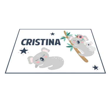 Koala familjen kul Vinylmatta namn - Tenstickers