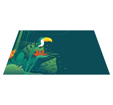 Toucan fågel personlig vinyl matta - Tenstickers