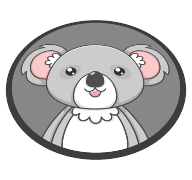 Söt koalaillustration Vinylmatta Barn - Tenstickers