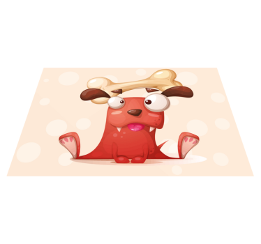 Galna hund design matta löpare för hallar - Tenstickers