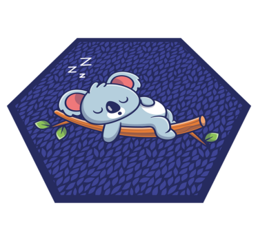 Sovande koala på kvist djurmatta - Tenstickers