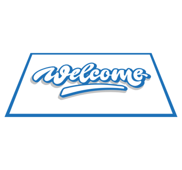 Original välkomstbokstäver entré matta - Tenstickers