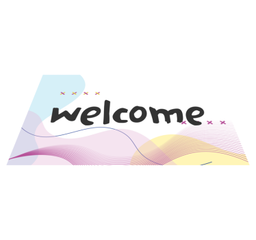 Välkommen modern bokstäver entré matta - Tenstickers