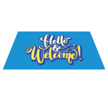 Hallo och välkomstbokstäver entrématta - Tenstickers