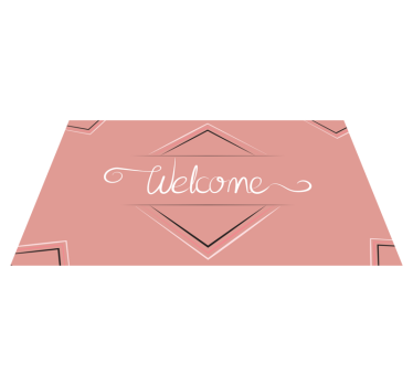 Elegant rosa välkomst design entré matta - Tenstickers