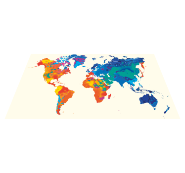 Vinylmatta världskarta levande global atlas - Tenstickers