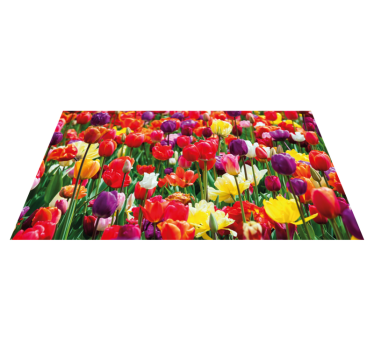 Olika tulpaner fältblommamatta - Tenstickers