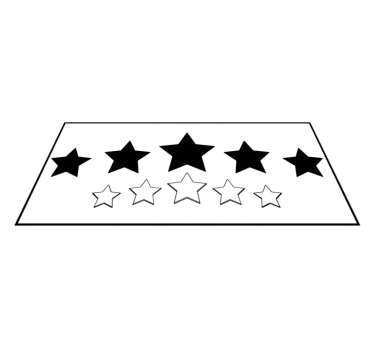 Stora svarta stjärnor entrématta - Tenstickers