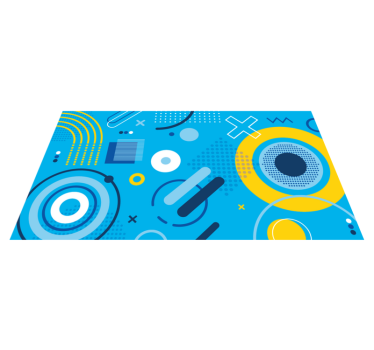 Abstrakt design matsal matta - Tenstickers