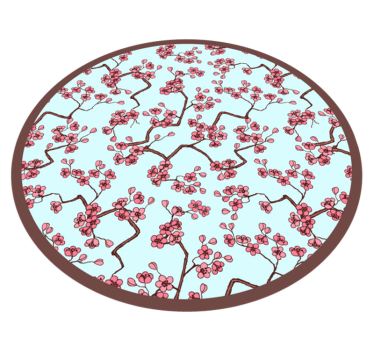 Körsbärsblommönster Vinylmatta blommor och växter - Tenstickers