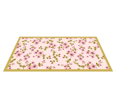 Små rosa blommor natur matta - Tenstickers
