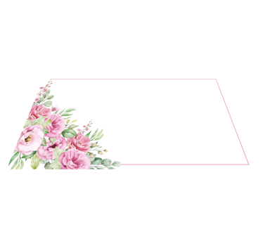 Rosa elegant arrangemang Vinylmatta blommor och växter - Tenstickers