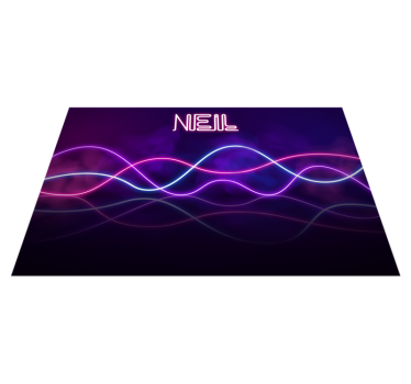 Neonljusskärm Vinylmatta namn - Tenstickers