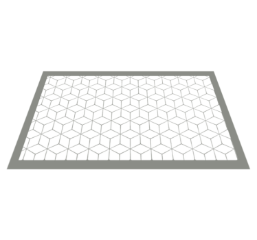 Grå mosaik vinylgolv badrum - Tenstickers