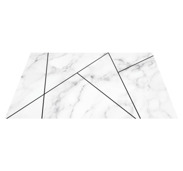 Vit elegant marmor badrumsgolv i badrum - Tenstickers