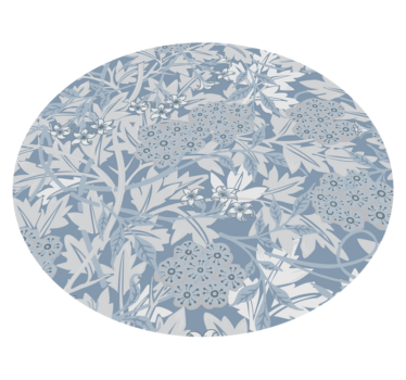 Blå original blommor badrum vinylgolv - Tenstickers