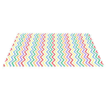 Livfullt sicksackmotiv Vinylmatta geometrisk - Tenstickers