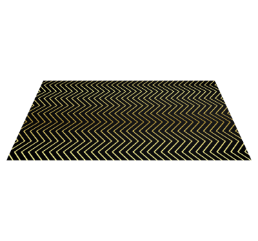 Chevron gyllene motiv Vinylmatta geometrisk - Tenstickers