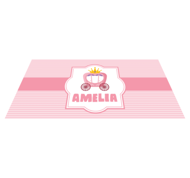 Prinsessa flyta med namn barn vinyl matta - Tenstickers