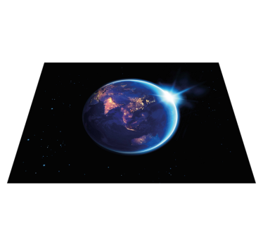 Jorden planetvy Vinylmatta Världskarta - Tenstickers