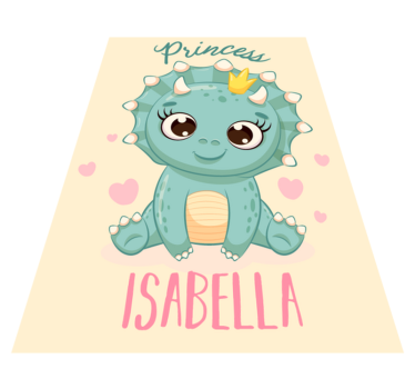 Dinosaurieprinsessa med namn Andra Vinylmattor - Tenstickers