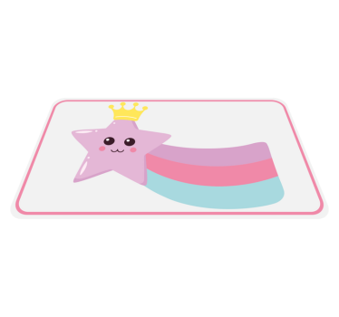 Söt flicka stjärna design stjärna matta - Tenstickers