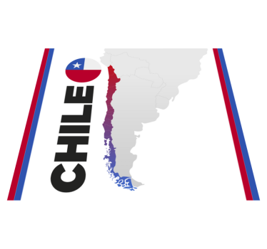 Chile-karta Vinylmatta Världskarta - Tenstickers