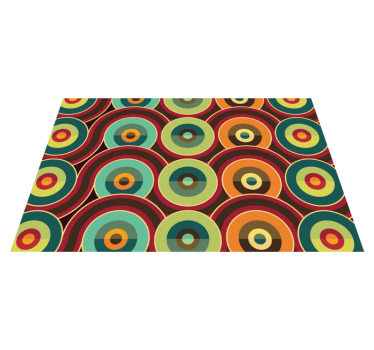 Livfullt cirkulärt motiv Vinylmatta geometrisk - Tenstickers