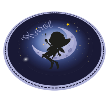 Prinsessa på månen personlig vinylmatta - Tenstickers