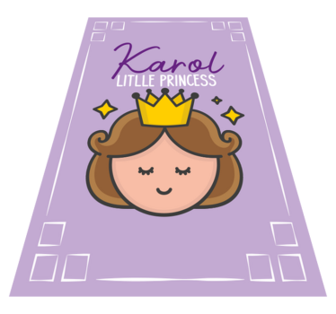 Litet prinsesstema Vinylmatta namn - Tenstickers