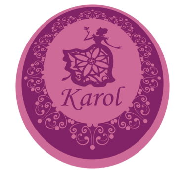 Elegant prinsessa med en rosa personlig vinylmatta - Tenstickers