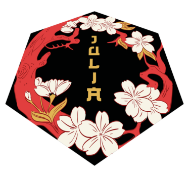 Personlig blommig harmoni Vinylmatta namn - Tenstickers