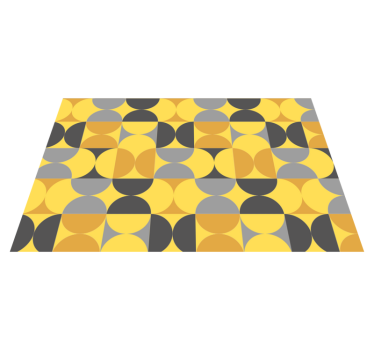 Cirkulärt mönsterspel Vinylmatta geometrisk - Tenstickers