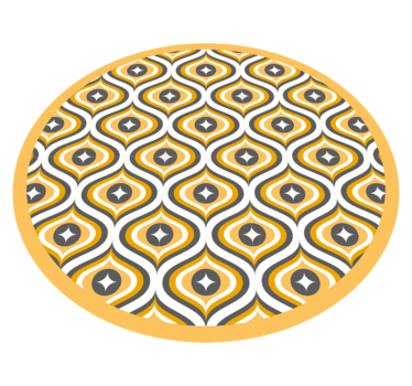 Kurvigt juvelmönster Vinylmatta geometrisk - Tenstickers