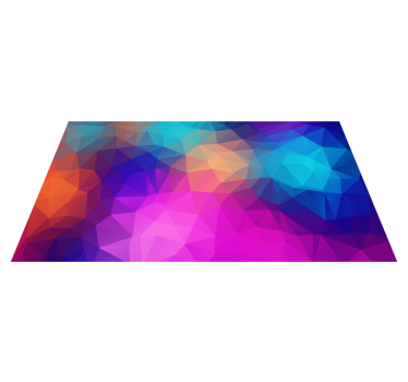 Färgglad fusion Vinylmatta geometrisk - Tenstickers