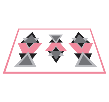 Triangulära former blandas Vinylmatta geometrisk - Tenstickers