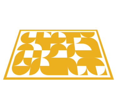 Gula cirklar geometriska konstmönster mattor - Tenstickers