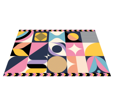 Multifigurer geometriska konst geometriska mattor - Tenstickers