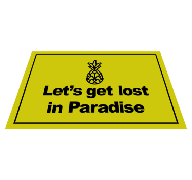 Gå vilse paradiset Vinylmattor med fraser - Tenstickers