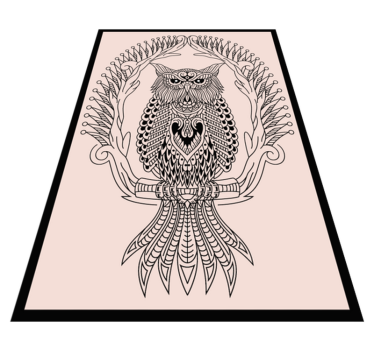 Uggla mandala design Vinylmatta djur - Tenstickers