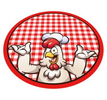 Tecknad kycklingkock djurmatta - Tenstickers