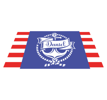 Nautisk ankardesign Vinylmatta namn - Tenstickers
