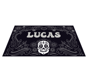 Skalledesign med namn Vinylmatta Halloween - Tenstickers