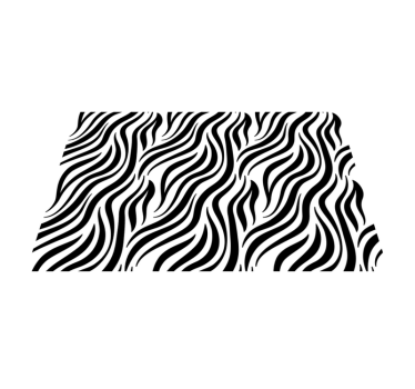 Svartvita zebra ränder matta - Tenstickers