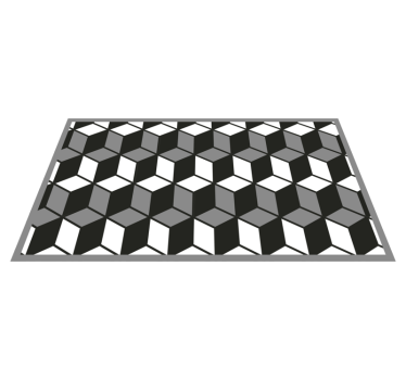 Kubiskt mönster Vinylmatta geometrisk - Tenstickers