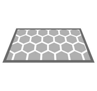 Hexagonal konfiguration Vinylmatta geometrisk - Tenstickers