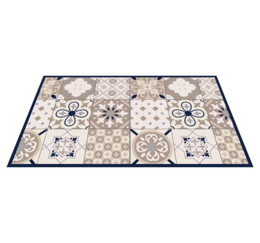 Beige mosaik med gammal look kakel matta - Tenstickers