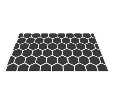 Svarta hexagoner geometriska figurer geometriska mattor - Tenstickers