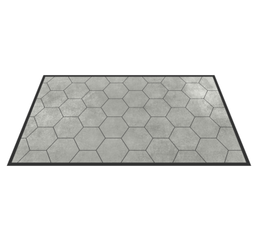 Grå sten textur hexagoner kakel matta - Tenstickers