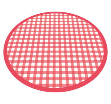 Röd rutig dekoration köksgolv - Tenstickers